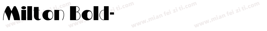 Milton Bold字体转换